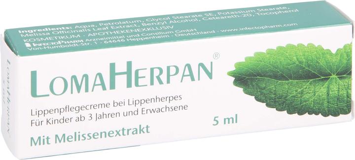 Produktbild Infectopharm Lomaherpan Lippenpflegecreme mit Melissenextrakt, 5 ml Creme (5 ml)