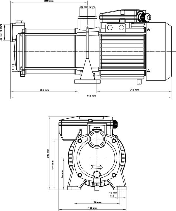 Produktbild XPOtool Kreiselpumpe mehrstufig 8700l/h 1100W 52m Hauswasserwerk Gartenpumpe (Gartenpumpe)
