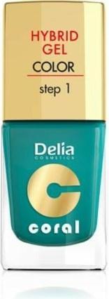 Delia Cosmetics Cosmetics Coral Hybrid Gel Nail Polish No. 10 Metallic Green 11ml