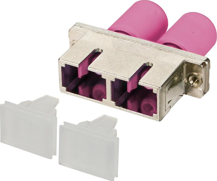 Metz Connect 150900C7-I OpDAT ST-D/SC-D coupling OM4 (metallic/purple)