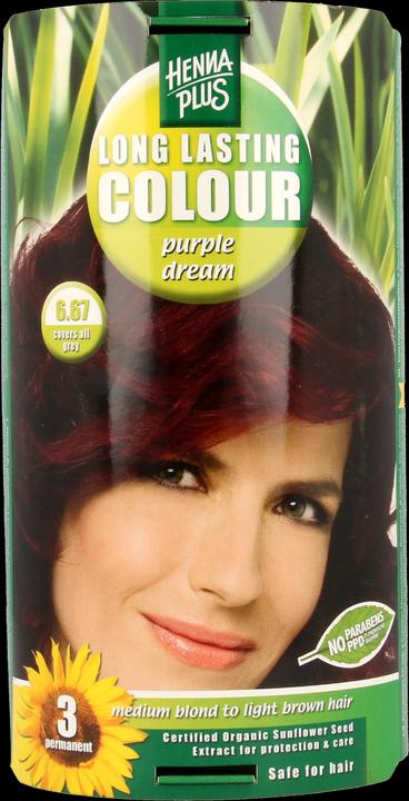 Actual product image Hennaplus Long Lasting Colour (6.67 Purple Dream)