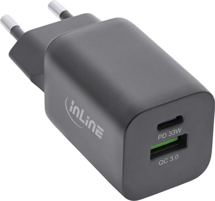 Produktbild InLine Power Delivery + Quick Charge USB Netzteil (33 W)