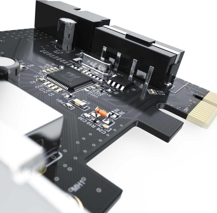 Produktbild CSL USB 3.2 Gen1 PCI Express Card PCIe Controller - 2X Externe 1 x intern Header - Schnittstellenkarte
