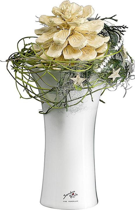 Sandra Rich Vase Tulip porcelain 22cm Ø13.5cm white (1 x, Ø 13.5 x 22 cm)
