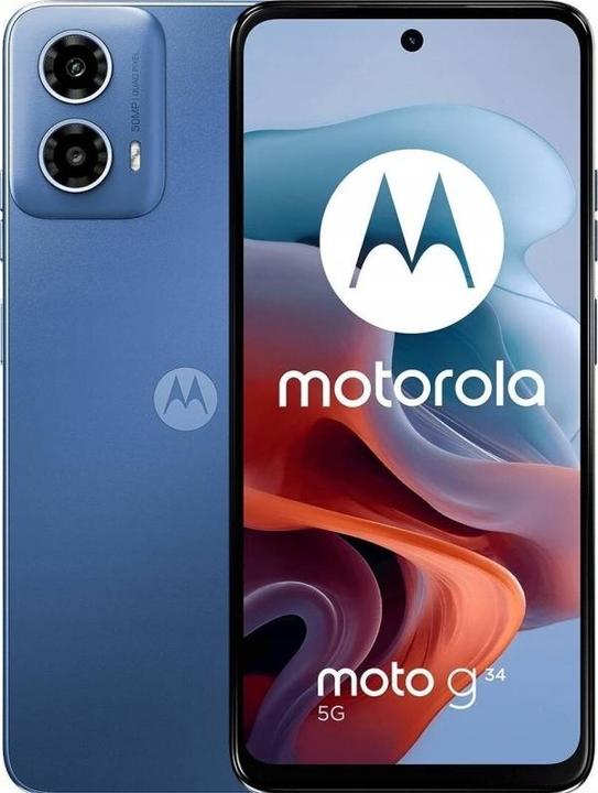 Motorola Moto G34 FR (128 Go, Bleu Glace, 6.50", SIM + eSIM, 50 Mpx, 5G)