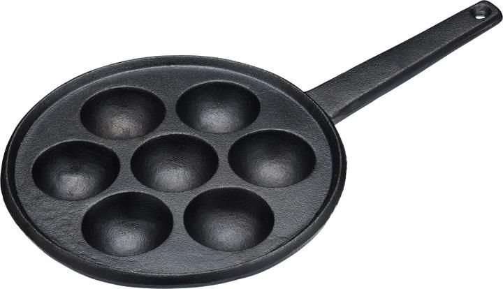 Actual product image Kitchen Craft Danish pancake pan (20.50 cm, Frying pan, Cast iron)
