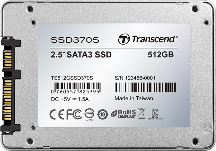 Image du produit Transcend Dysk SSD Ssd370s 512gb 2,5" Sata Iii (Ts512gssd370s) (512 Go, 2.5")