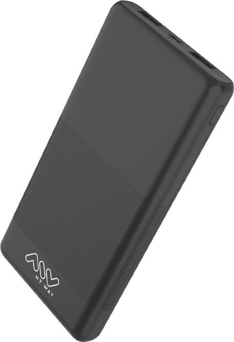 My Way MYWAY POWERBANK 2 USB 10 000mAh NOIR (10000 mAh, 10.50 W, 10 Wh)