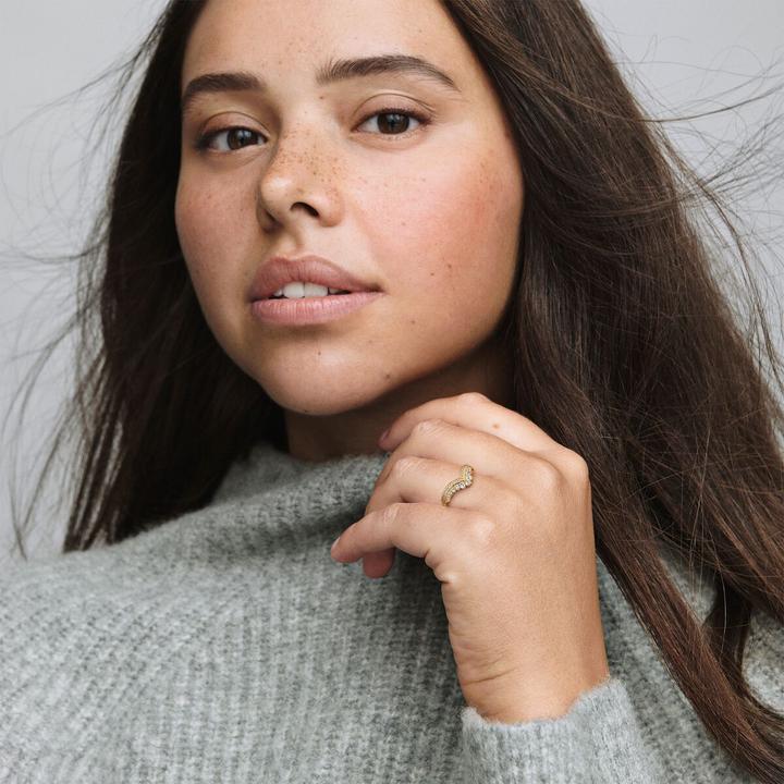Produktbild Pandora 14k Gold Timeless Wishbone Diadem Ring (60)