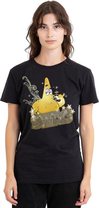 Actual product image Spongebob Squarepants Unisex Adult Patrick Has Swag T-Shirt (L)