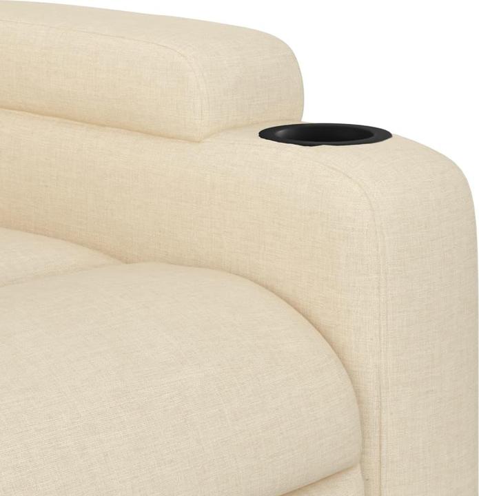 Actual product image VidaXL Massage chair cream fabric,Colour: Cream,Material: Fabric (100