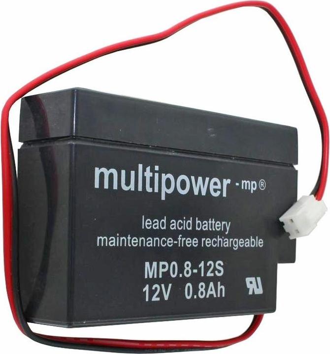 Image du produit Multipower MP0,8-12 Batterie au plomb rechargeable avec connecteur JST, MP0.8-12S (12V)
