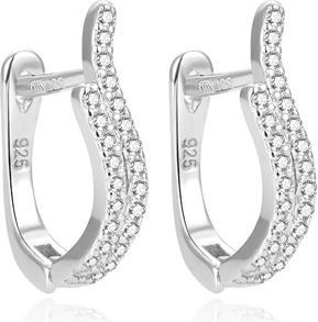 Beneto Fashion silver earrings with zircons AGUC1531 (L)