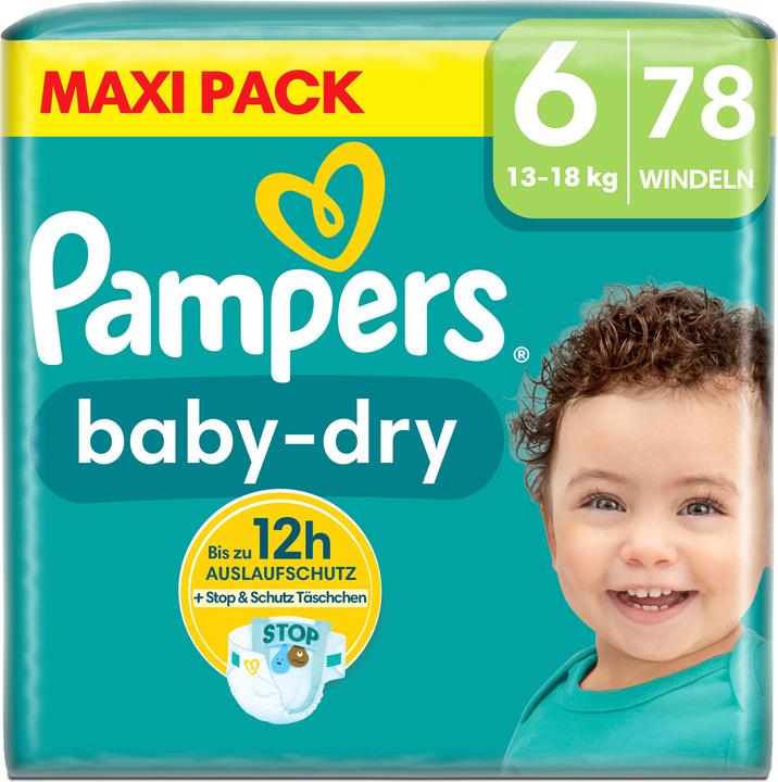 Pampers Baby-Dry (Gr. 6, Tragepack, 78 Stück)