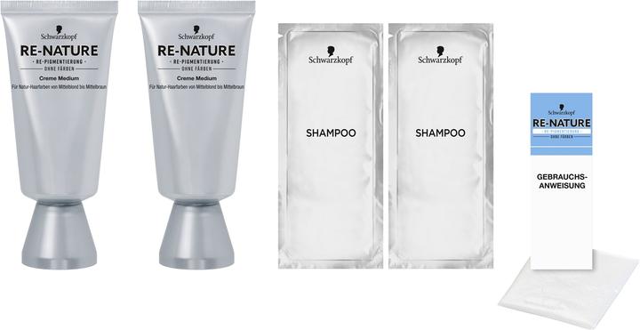 Actual product image Schwarzkopf Re-Nature Men Medium, Permanent Colour 50 ml, Hair Dye for Men, Gives Hair Back its Natu (MEDIUM)