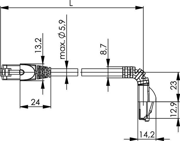 Image du produit Telegärtner MP8 FS 500 (S/FTP, CAT6a, 0.50 m)