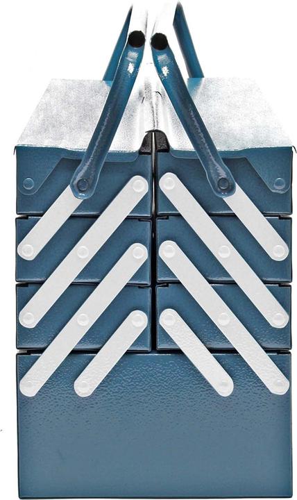 Actual product image Wiltec Tool Box with 7 Compartments Made of Cold Rolled Steel 530 x 200 x 250 mm