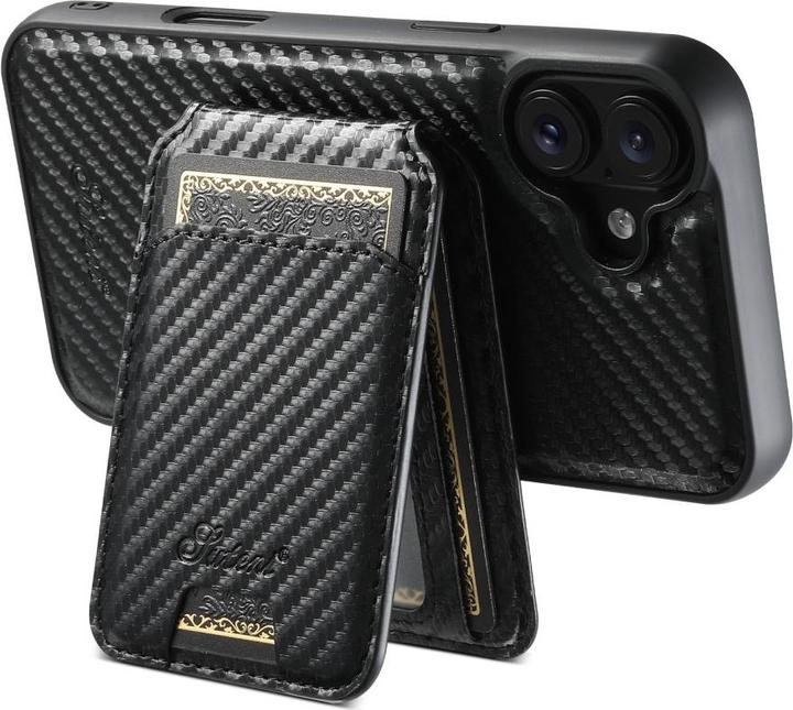 Immagine prodotto Ueli Express Copertina magnetica in carbon look con porta carte di credito staccabile (Apple iPhone 16)