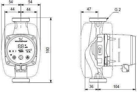 Actual product image Grundfos Alpha2 (Domestic water pump)