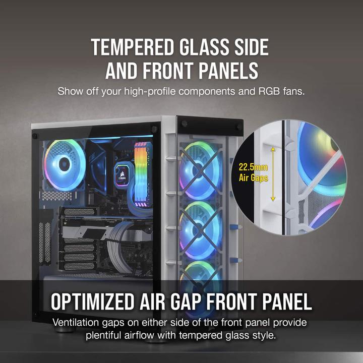 Actual product image Corsair iCUE 465X RGB (ATX, mATX, Mini-ITX)