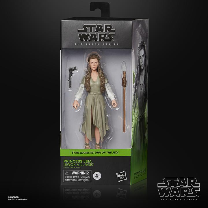 Actual product image Hasbro The Black Series Leia (Ewok Village), 15 cm grosse Figur zu Star Wars: Die Rückkehr der Jed