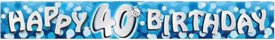 Actual product image Amscan Foil 40th Birthday Banner