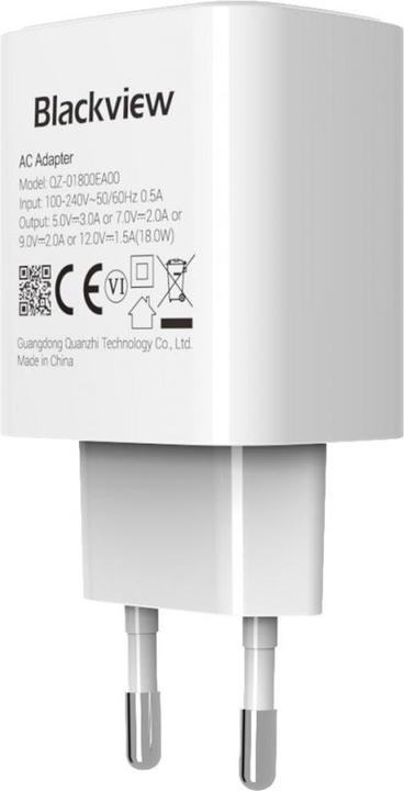 Produktbild Blackview - Adaptateur Secteur USB Type-C (Charge rapide 18W) - Blanc - Emballage Original (18 W)