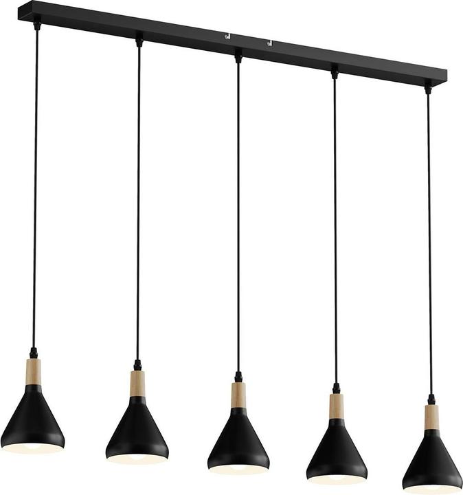 Immagine prodotto Lindby Lampada a sospensione Arina Nero/Legno (E14, 400 lm)