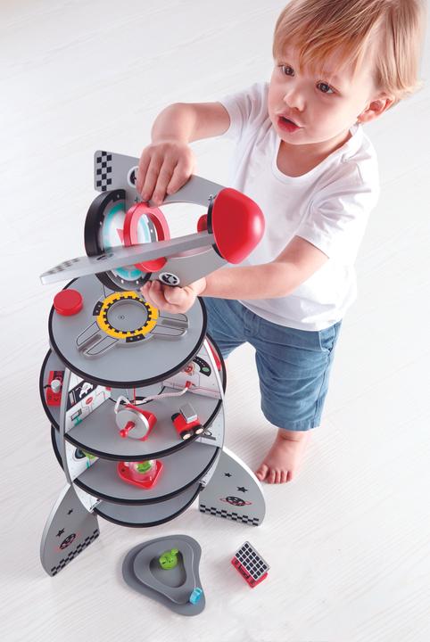 Actual product image Hape four-stage rocket
