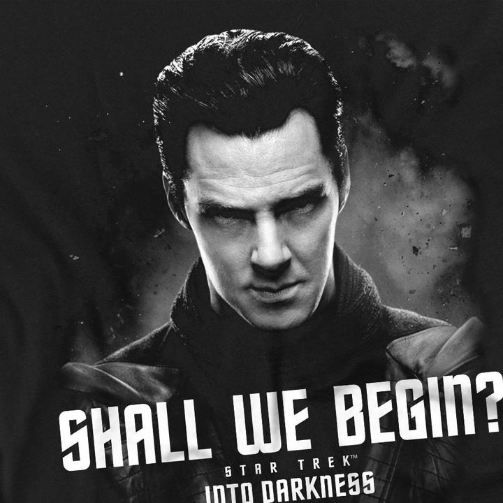 Actual product image Star Trek: Into Darkness Mens Shall We Begin T-Shirt (4XL)