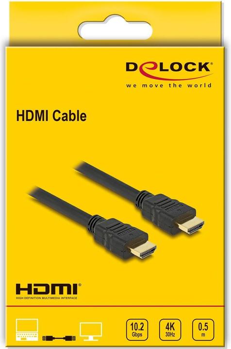 Image du produit Delock HDMI (Typ A) — HDMI (Typ A) (0.50 m, HDMI)
