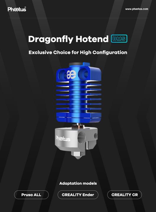 Actual product image Phaetus Dragonfly hot-end BMS (Hotend)