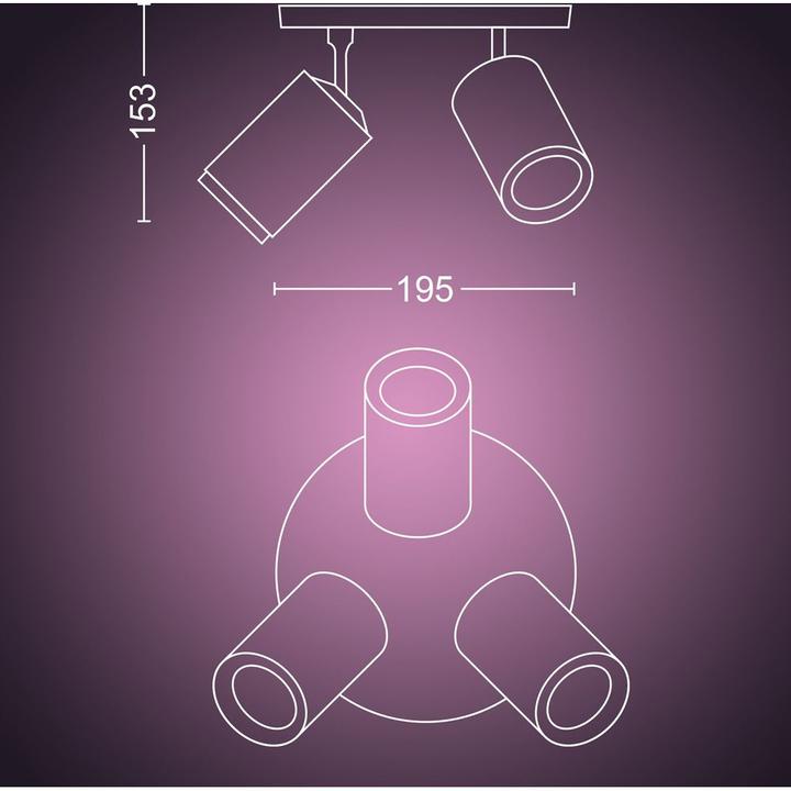 Image du produit Philips Hue Fugato Basis BT (1050 lm, GU10)