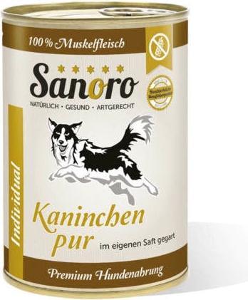 Produktbild Sanoro Fleisch Plus Kaninchen Pur Ergänzungsfutter (Senior, 12 Stk., 4800 g)