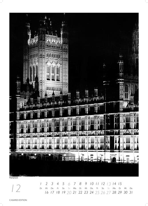 Produktbild London schwarz-weiss 2026 S 29x21cm (Deutsch)
