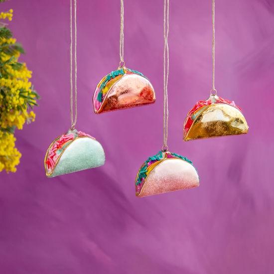 Image du produit GlitterVille Boule de Noël Taco (4 -pièce)