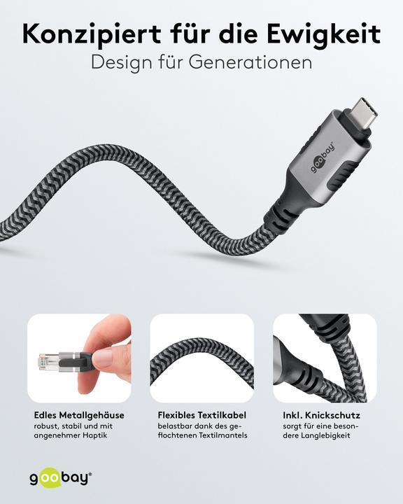 Produktbild Goobay Ethernet-Kabel USB-C auf RJ45 (USB 3.1, RJ45 (1x))