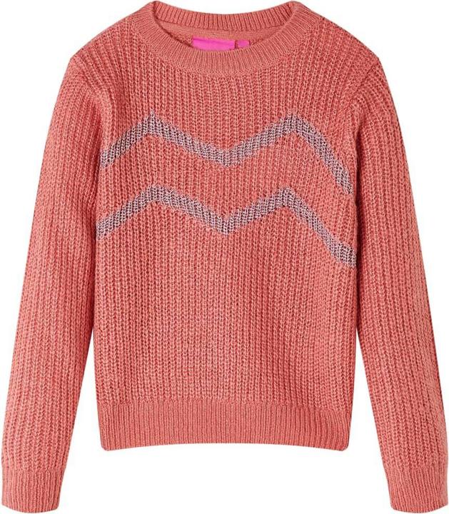 Immagine prodotto VidaXL Maglione da bambino in maglia media rosa 116,Materiale: 67 (116)