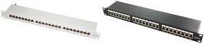 Produktbild LogiLink Patchpanel 24-fach, Cat. 6A, 48,30cm (19"), geschirmt, grau, ® (NP0060)