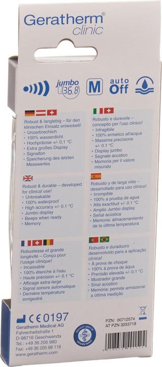 Produktbild Geratherm clinic Fieberthermometer digital digital (Achselhöhle, Mund, Rektal)