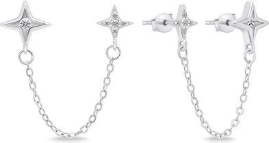 Immagine prodotto Brilio Argento - Eleganti orecchini in argento con catena EA717W