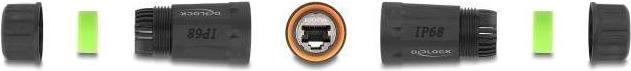Immagine prodotto Delock Connettore per cavo da presa RJ45 a presa RJ45 Cat.6A con (Accoppiamento di rete)