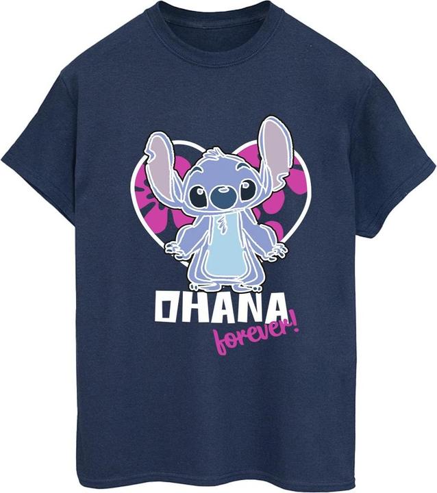 Immagine prodotto Disney Lilo And Stitch Ohana Forever Heart Maglietta Ampia Donna (M)