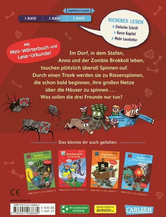 Produktbild Lesenlernen mit Spass – Minecraft 8: Spinnen – bis die Netze beben! (Deutsch, André Sedlaczek, Heiko Wolz, 2023)