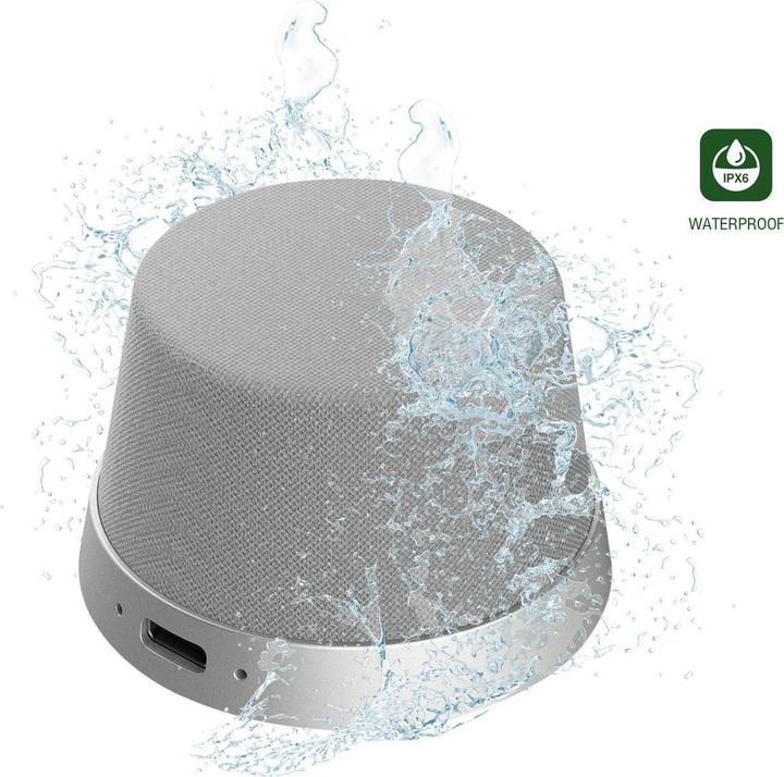 4smarts Bluetooth speaker SoundForce MagSafe compatible silver/grey (12 h, Rechargeable battery operated)