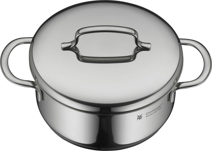 Produktbild WMF Kochtopf Bratentopf Induktion 16cm klein Metalldeckel 1,5l Mini Edelstahl (16.16 cm, Bräter + Schmortopf, Kochtopf, Edelstahl)
