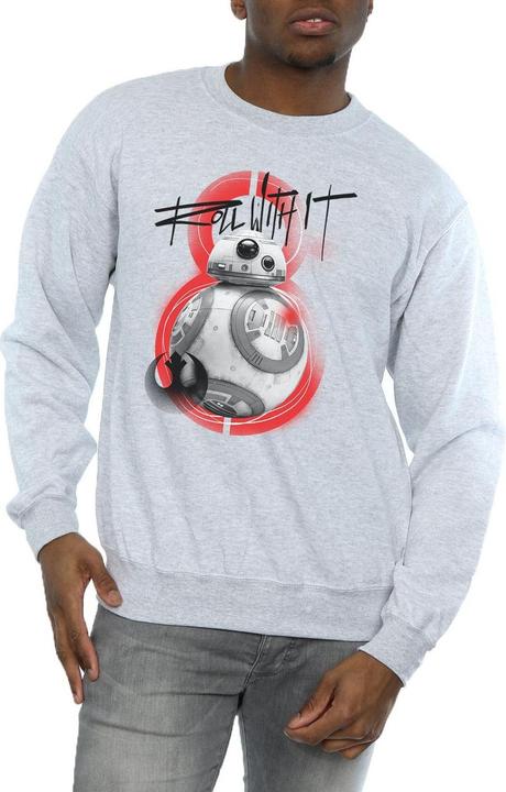 Actual product image Star Wars Mens The Last Jedi BB-8 Roll With It Sweatshirt (M)