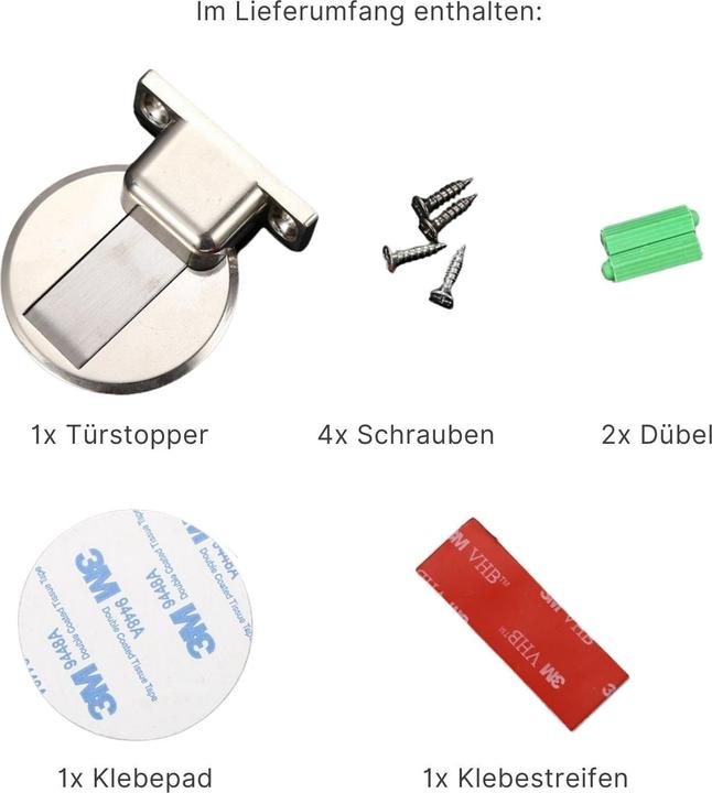 Image du produit Hermex Magnetischer Türstopper Türdämpfer Türschnäpper Türpuffer Türkeil (1 pièce(s))