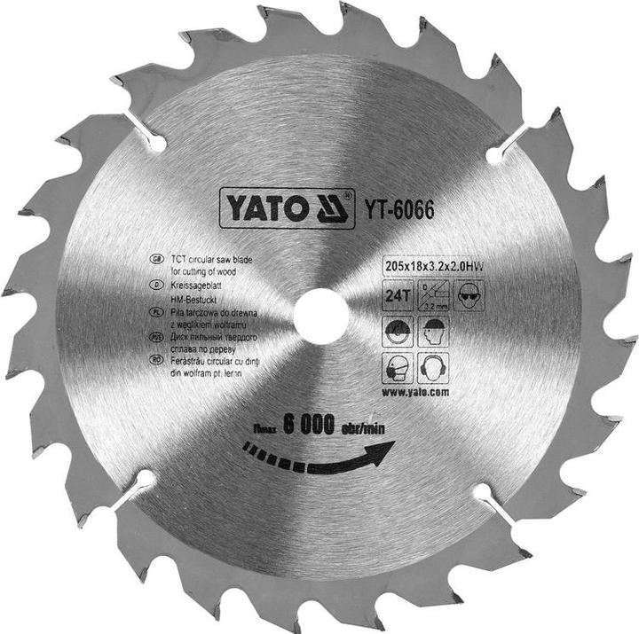Yato Lama per sega circolare professionale HM 205x18 24T YT-6066