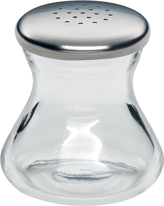 Produktbild WMF Wagenfeld Pfefferstreuer 4,5 cm Glas, Cromargan Edelstahl mattiert, spülmaschinengeeignet (Pfeffer, Salz)